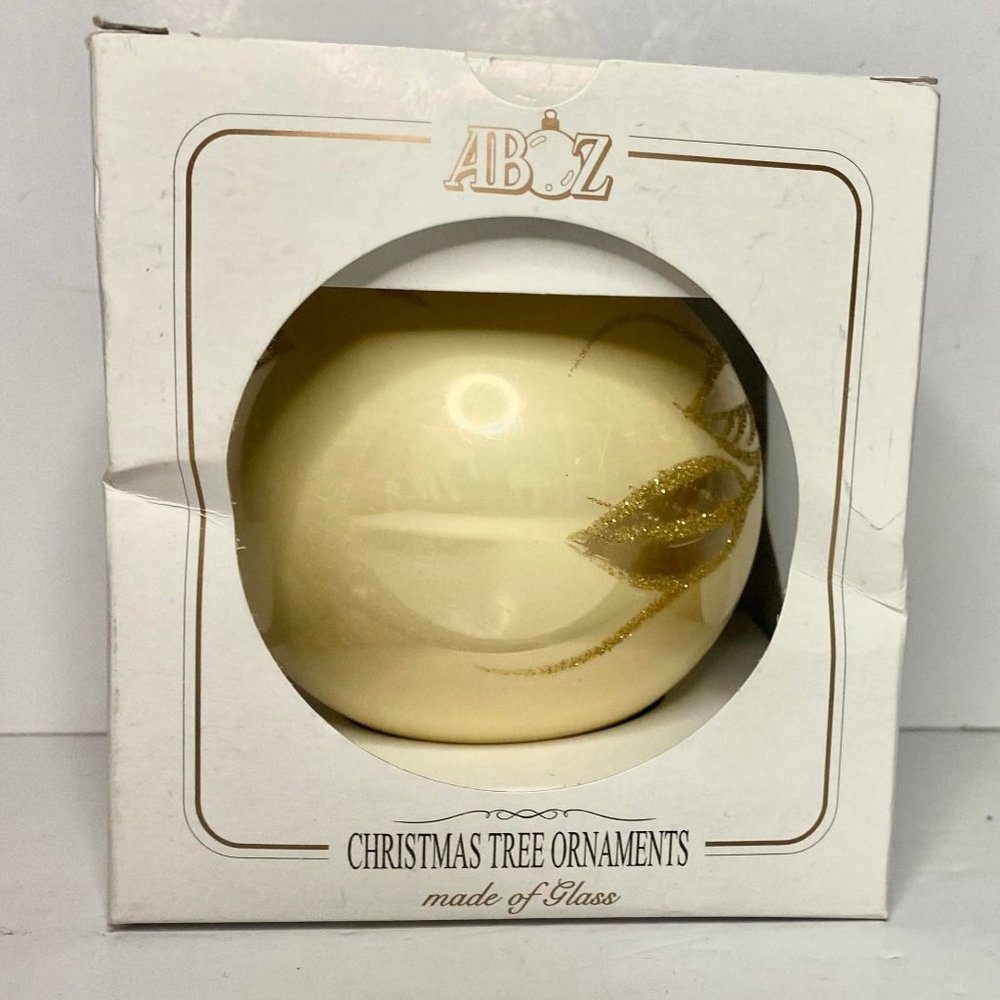 Vintage Aboz Glass Christmas Tree Ornament- Made In Poland